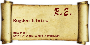 Regdon Elvira névjegykártya